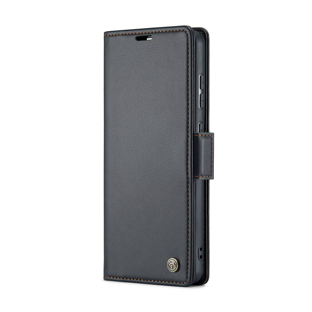 Samsung Galaxy A55 5G Case Butterfly Buckle Litchi Texture - Black