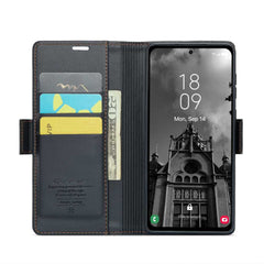 Samsung Galaxy A55 5G Case Butterfly Buckle Litchi Texture - Black
