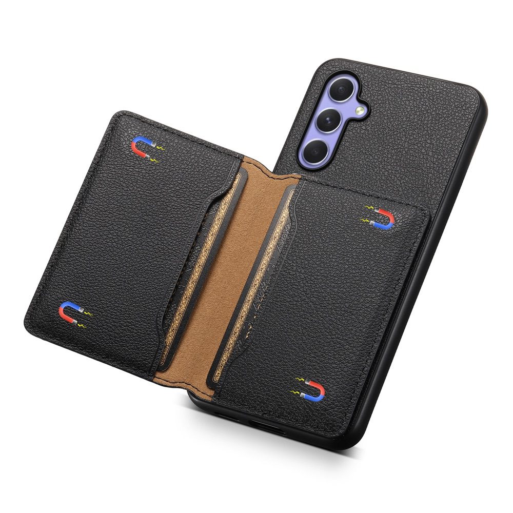 Samsung Galaxy A55 5G Case Calfskin PU Leather - Black