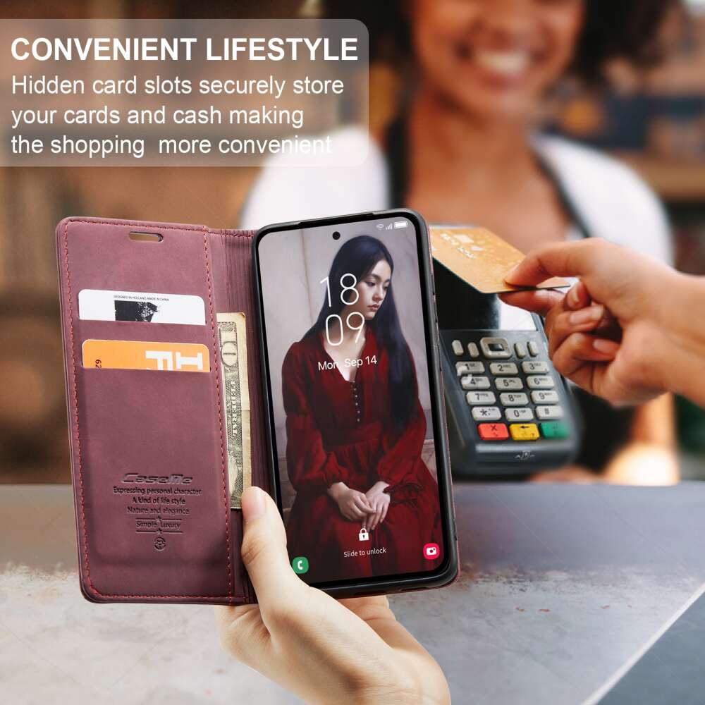 Samsung Galaxy A55 5G Case CaseMe 013 2-Card Slots - Wine Red