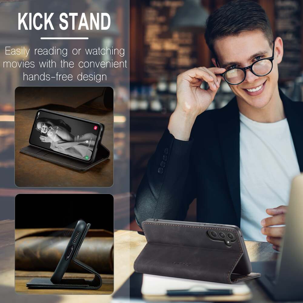 Samsung Galaxy A55 5G Case CaseMe 013 PU Leather Wallet - Black