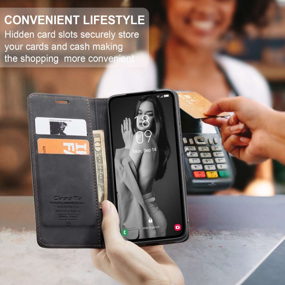 Samsung Galaxy A55 5G Case CaseMe 013 PU Leather Wallet - Black