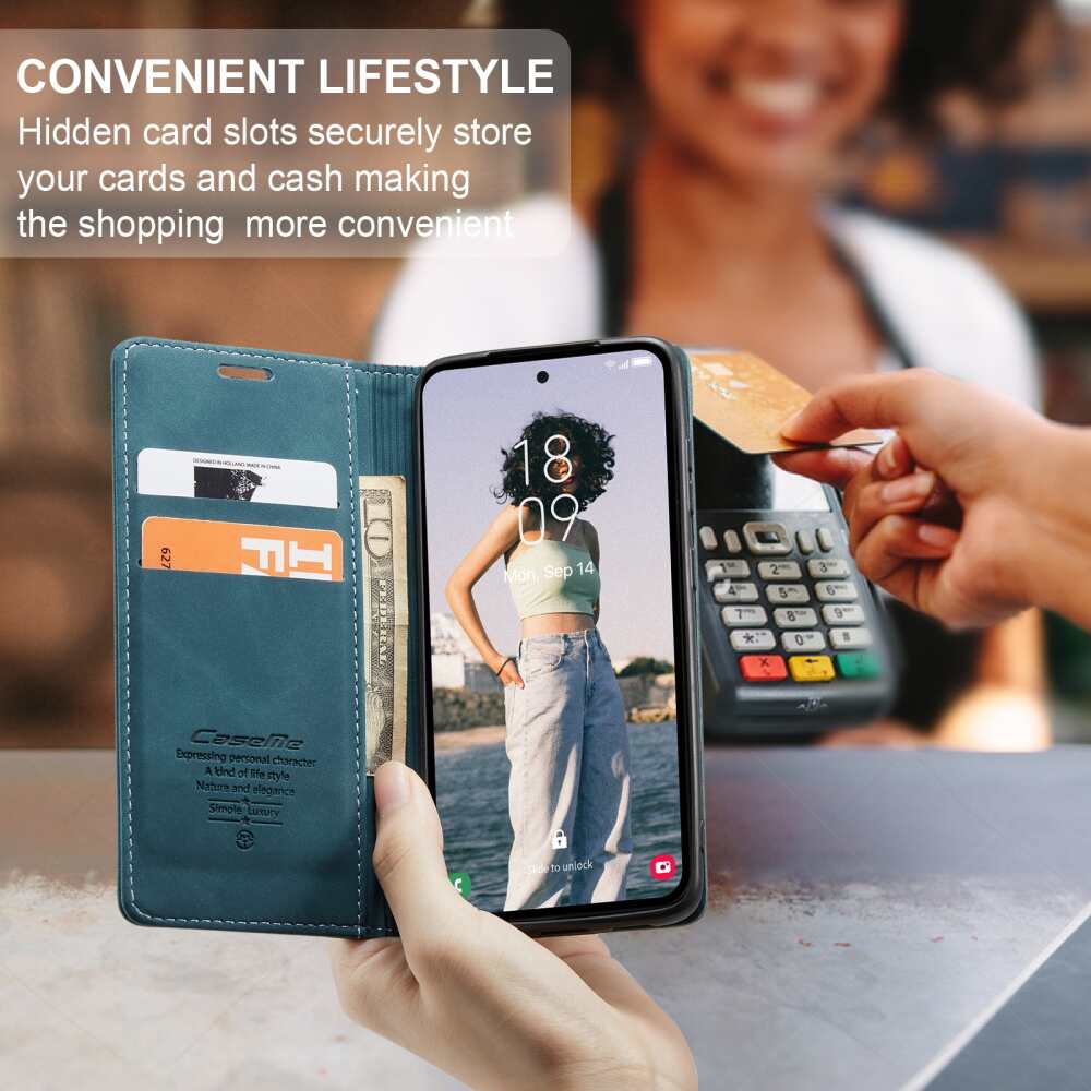 Samsung Galaxy A55 5G Case CaseMe 013 PU Leather Wallet - Blue