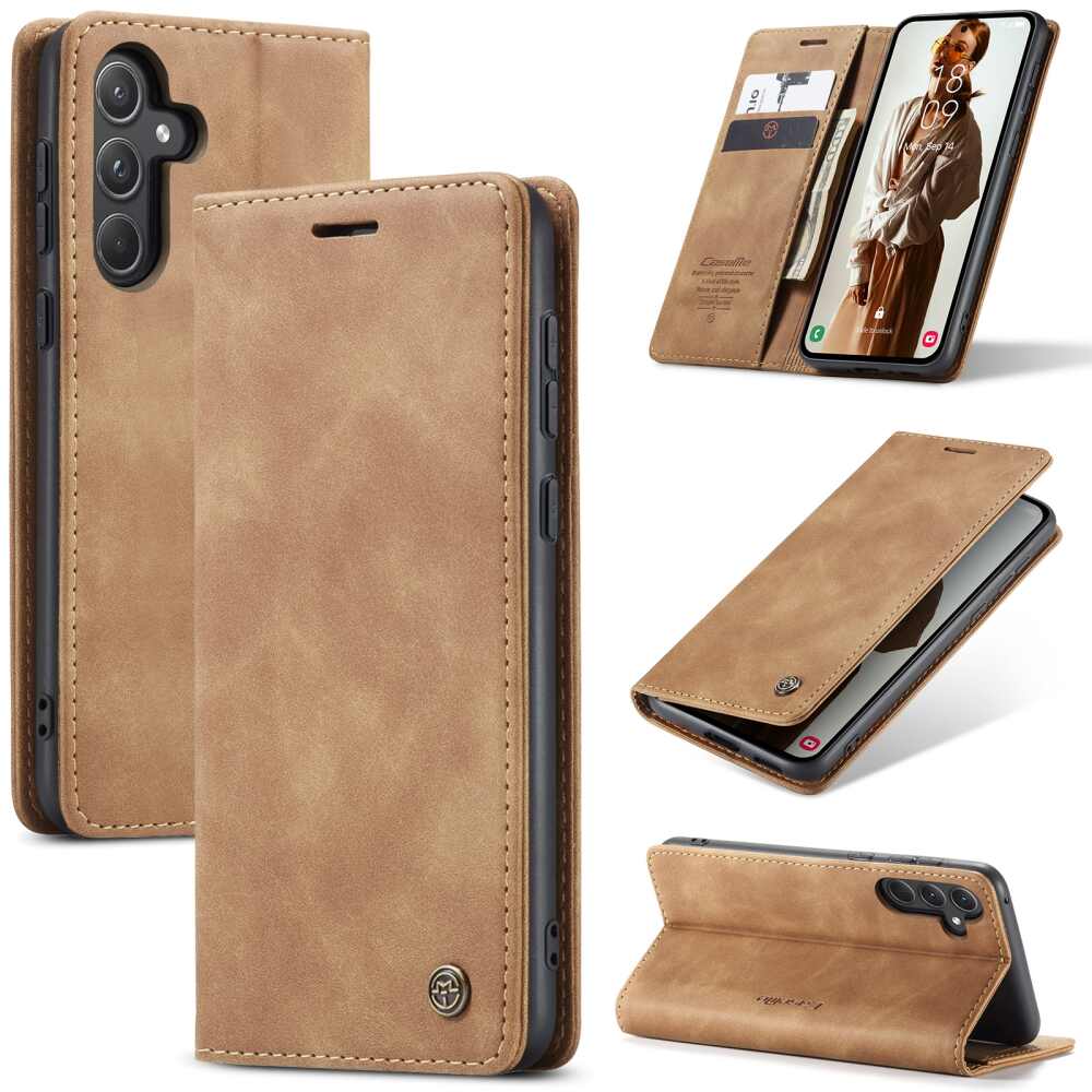 Samsung Galaxy A55 5G Case CaseMe 013 PU Leather Wallet - Brown