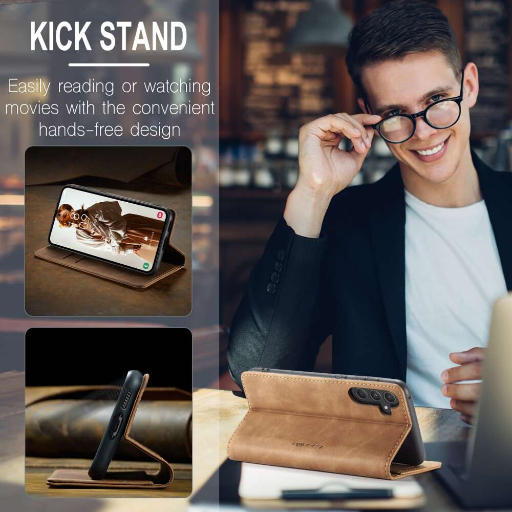 Samsung Galaxy A55 5G Case CaseMe 013 PU Leather Wallet - Brown