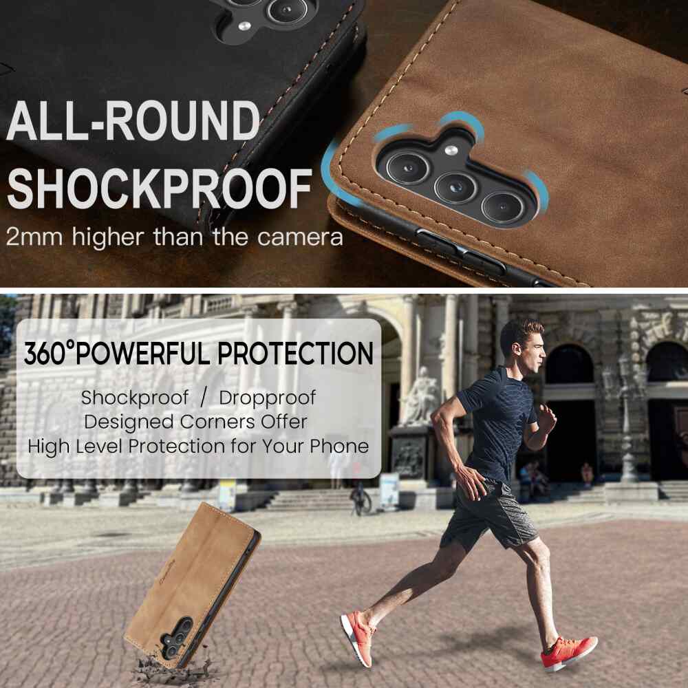 Samsung Galaxy A55 5G Case CaseMe 013 PU Leather Wallet - Brown