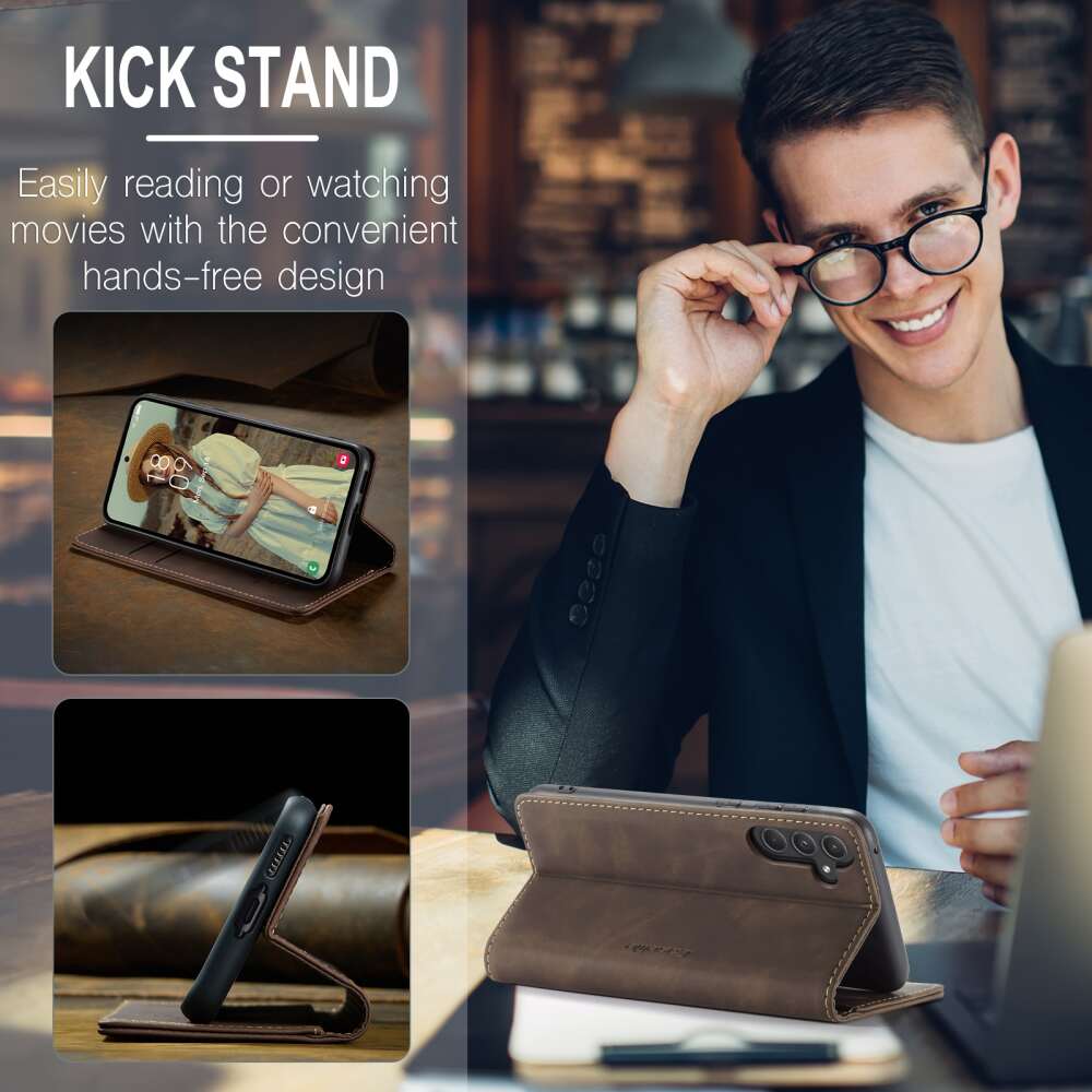 Samsung Galaxy A55 5G Case CaseMe 013 PU Leather Wallet - Coffee