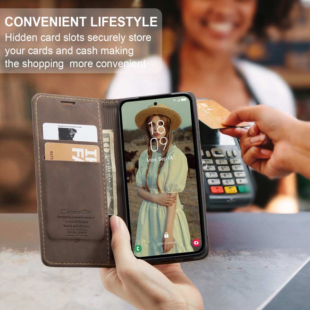Samsung Galaxy A55 5G Case CaseMe 013 PU Leather Wallet - Coffee