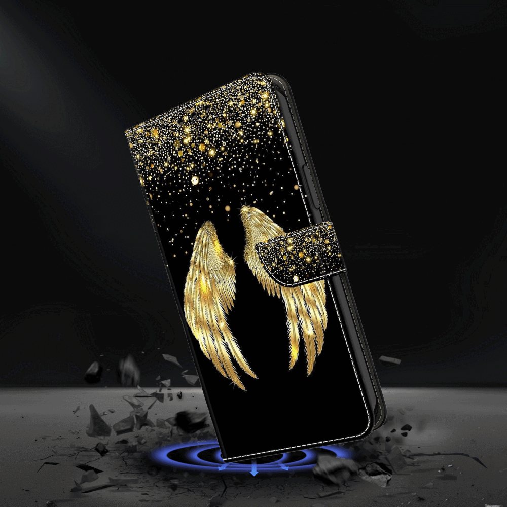 Samsung Galaxy A55 5G Case Crystal 3D Protective - Golden Wings