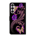 Samsung Galaxy A55 5G Case Crystal 3D - Purple Flower Butterfly