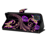 Samsung Galaxy A55 5G Case Crystal 3D - Purple Flower Butterfly