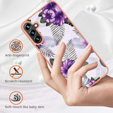 Samsung Galaxy A55 5G Case Electroplating IMD TPU - Purple Flower