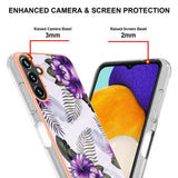 Samsung Galaxy A55 5G Case Electroplating IMD TPU - Purple Flower