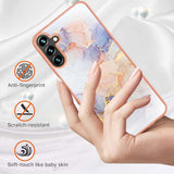 Samsung Galaxy A55 5G Case Electroplating IMD TPU - White Marble