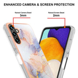 Samsung Galaxy A55 5G Case Electroplating IMD TPU - White Marble