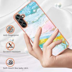 Samsung Galaxy A55 5G Case Electroplating Marble - Green