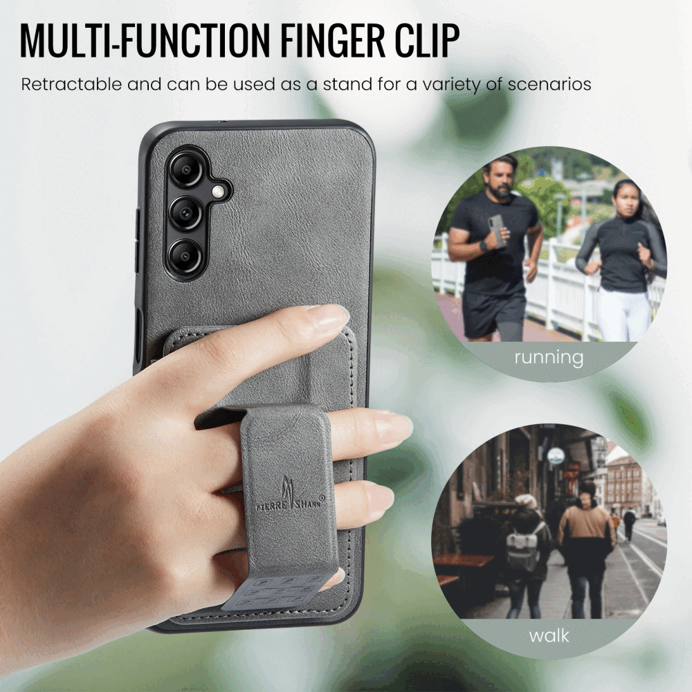 Samsung Galaxy A55 5G Case Fierre Shann Card Holder - Grey