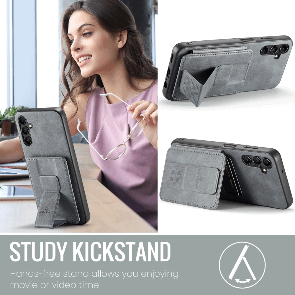 Samsung Galaxy A55 5G Case Fierre Shann Card Holder - Grey