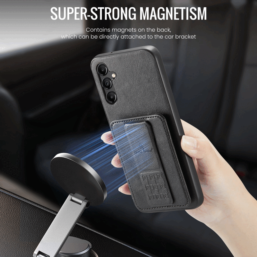 Samsung Galaxy A55 5G Case Fierre Shann Oil Wax Cow - Black