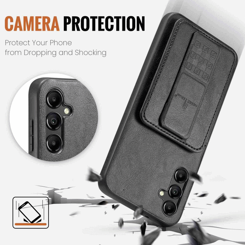 Samsung Galaxy A55 5G Case Fierre Shann Oil Wax Cow - Black