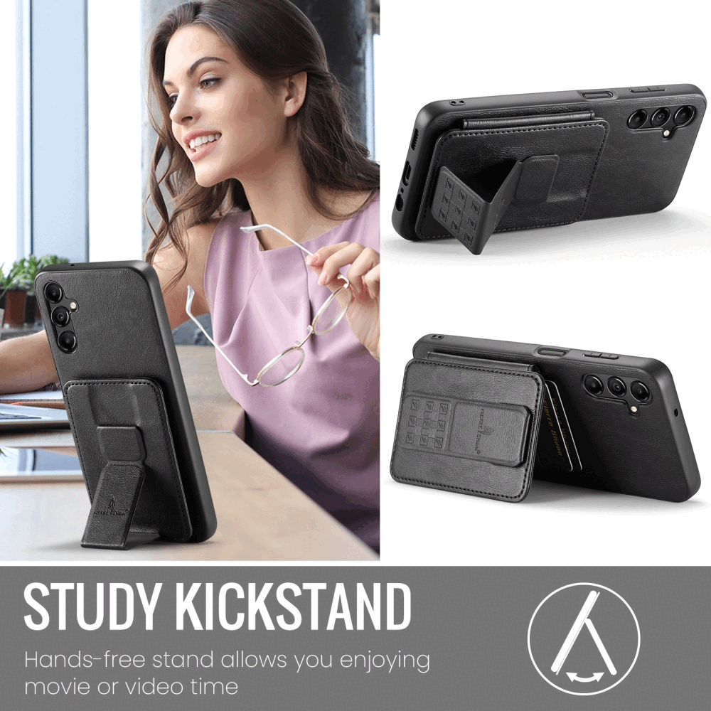 Samsung Galaxy A55 5G Case Fierre Shann Oil Wax Cow - Black