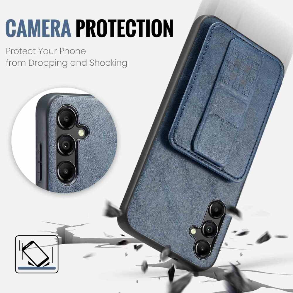 Samsung Galaxy A55 5G Case Fierre Shann Oil Wax Cow - Blue