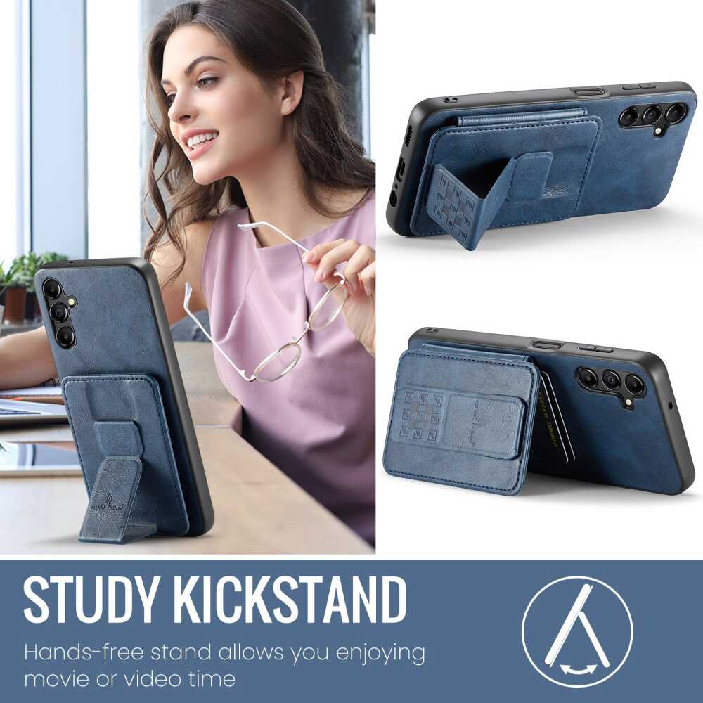 Samsung Galaxy A55 5G Case Fierre Shann Oil Wax Cow - Blue