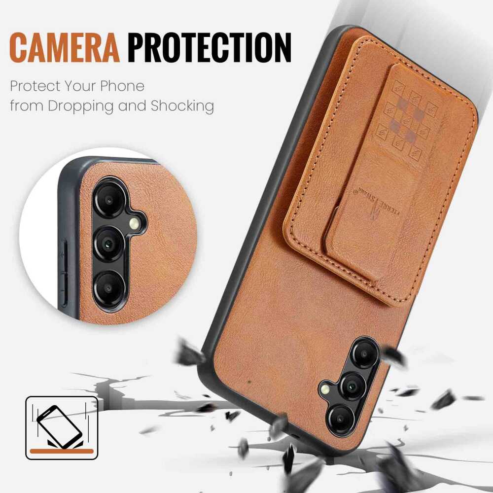 Samsung Galaxy A55 5G Case Fierre Shann Oil Wax Cow - Brown