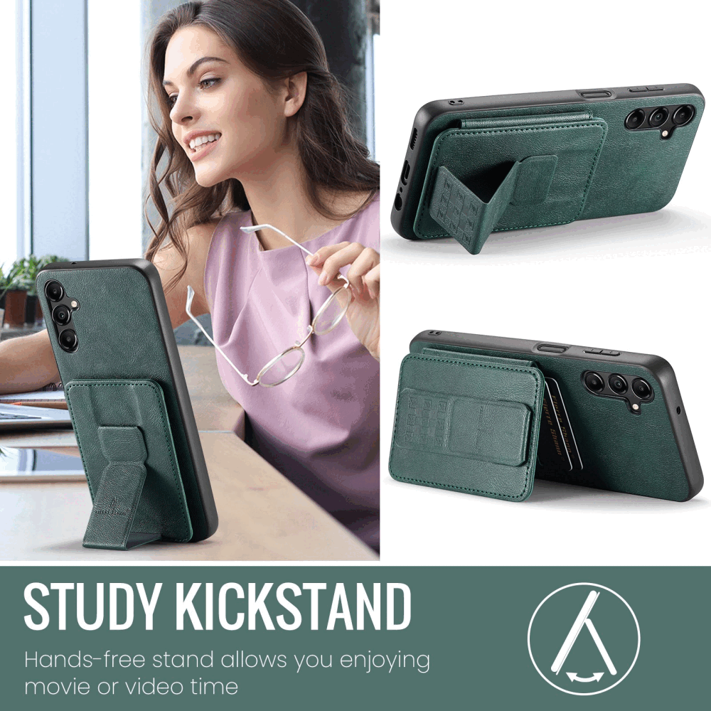 Samsung Galaxy A55 5G Case Fierre Shann Oil Wax Cow - Green