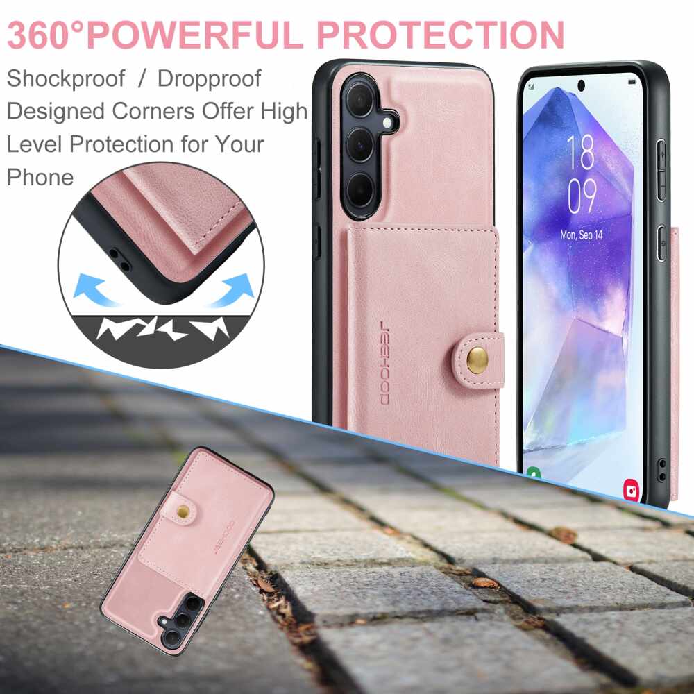 Samsung Galaxy A55 5G Case JEEHOOD J01 Detachable - Pink