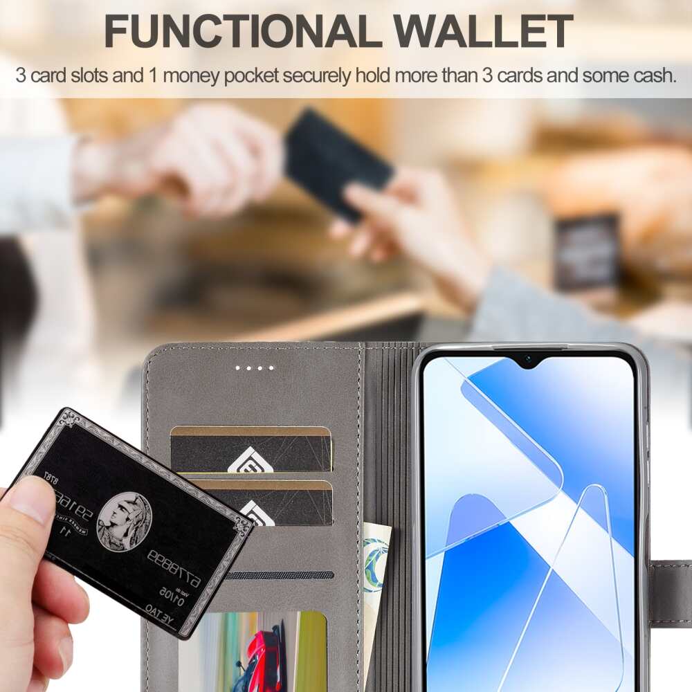 Samsung Galaxy A55 5G Case LC.IMEEKE Calf Texture - Grey