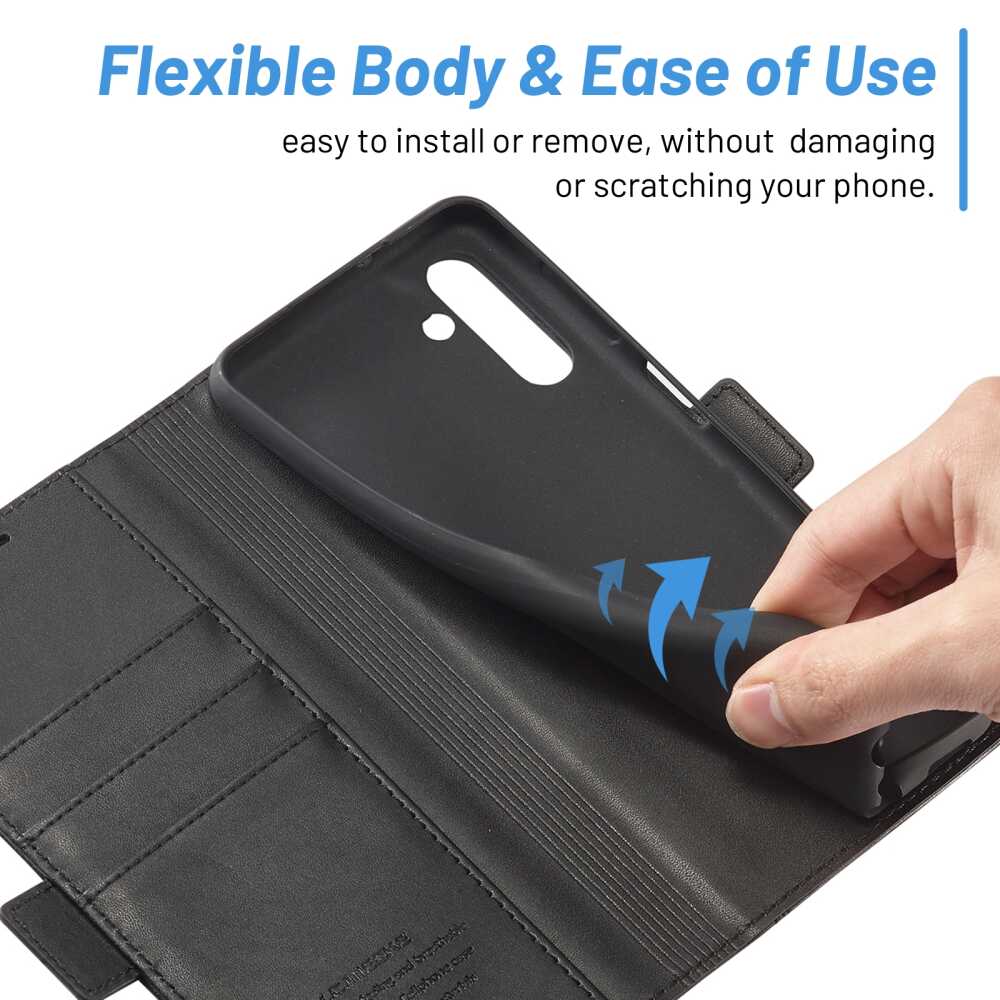 Samsung Galaxy A55 5G Case LC.IMEEKE Skin-friendly - Black