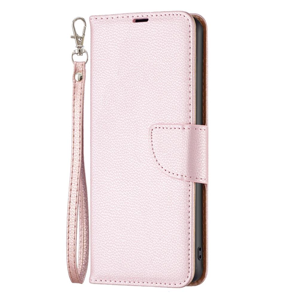 Samsung Galaxy A55 5G Case Litchi Texture PU Leather - Rose Gold