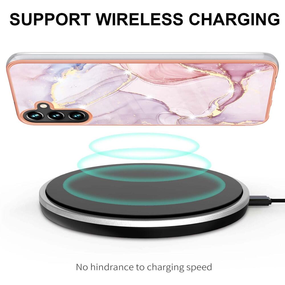 Samsung Galaxy A55 5G Case Marble Dual-side IMD - Rose Gold