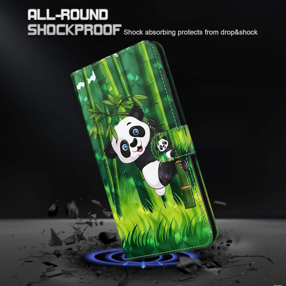 Samsung Galaxy A55 5G Case Painting Pattern Flip - Bamboo Panda