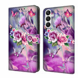 Samsung Galaxy A55 5G Case Protective PU Leather - Butterfly
