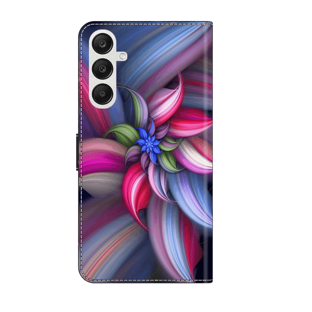 Samsung Galaxy A55 5G Case Protective PU Leather - Colorful Flower