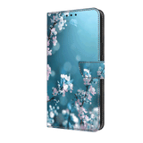Samsung Galaxy A55 5G Case Protective PU Leather - Plum Flower
