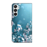 Samsung Galaxy A55 5G Case Protective PU Leather - Plum Flower