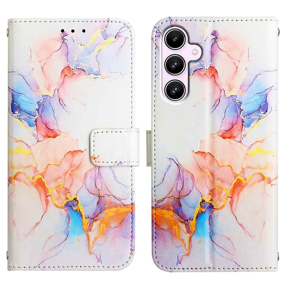 Samsung Galaxy A55 5G Case Marble Pattern Flip - Galaxy Marble White