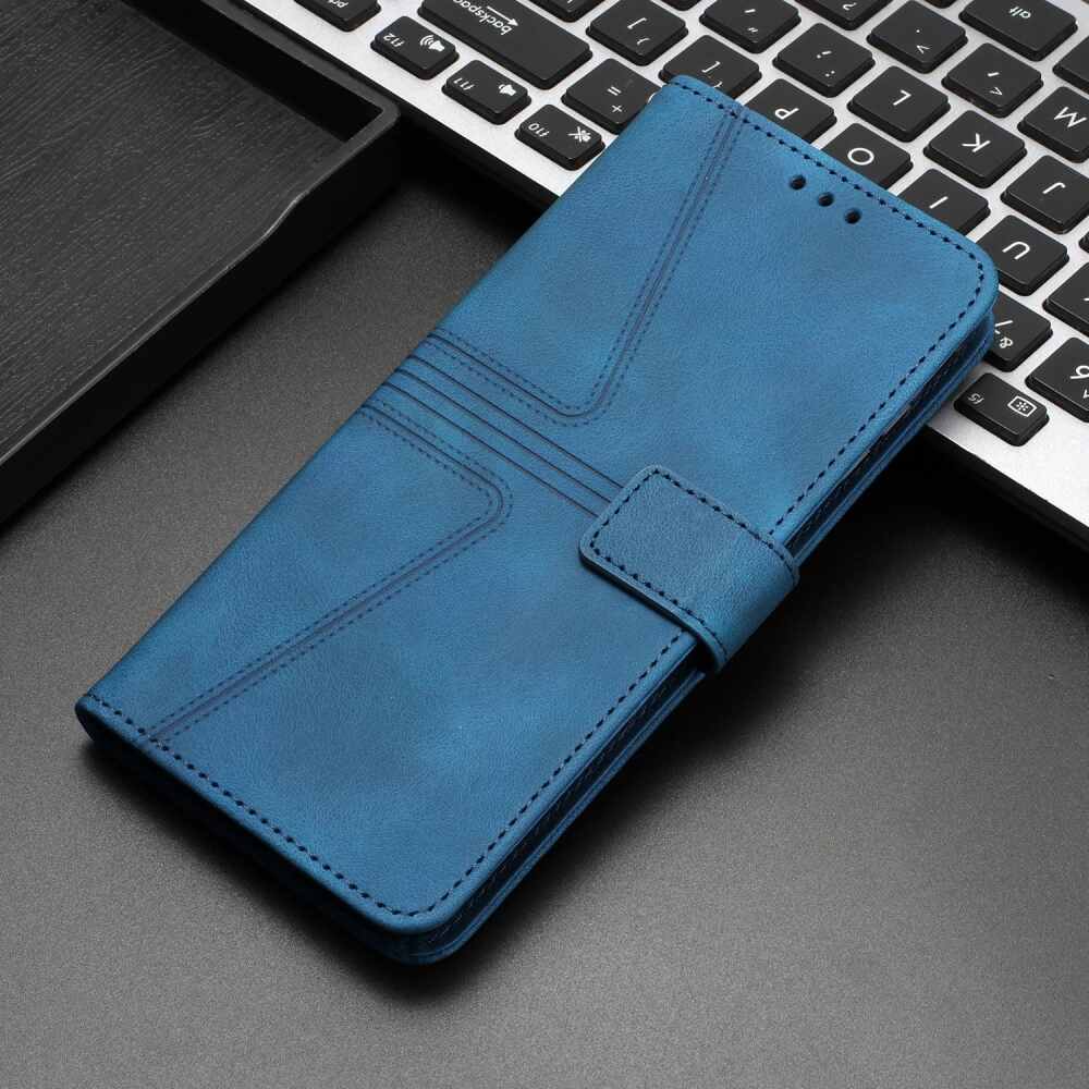 Samsung Galaxy A55 5G Case PU Leather Flip Wallet - Blue