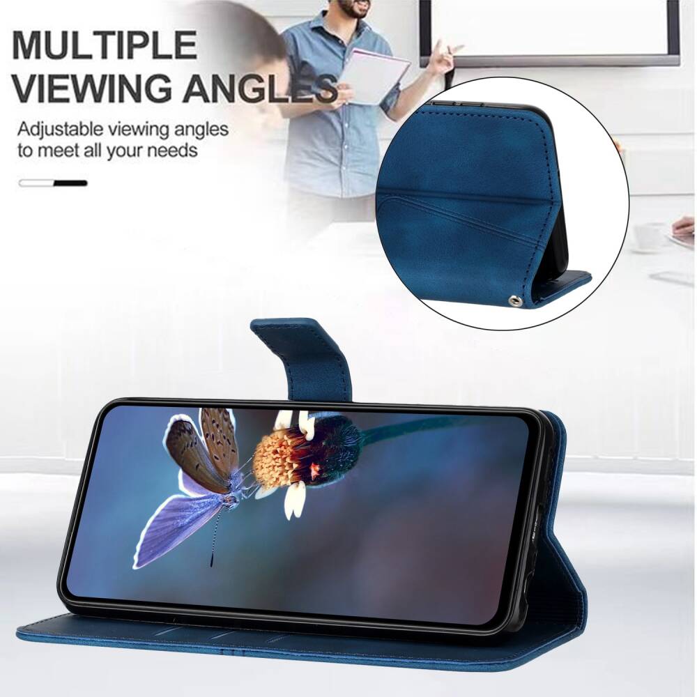 Samsung Galaxy A55 5G Case PU Leather Flip Wallet - Blue