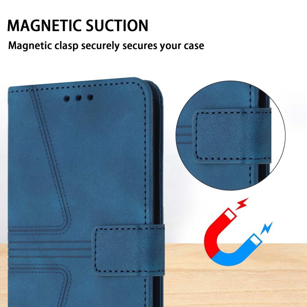 Samsung Galaxy A55 5G Case PU Leather Flip Wallet - Blue
