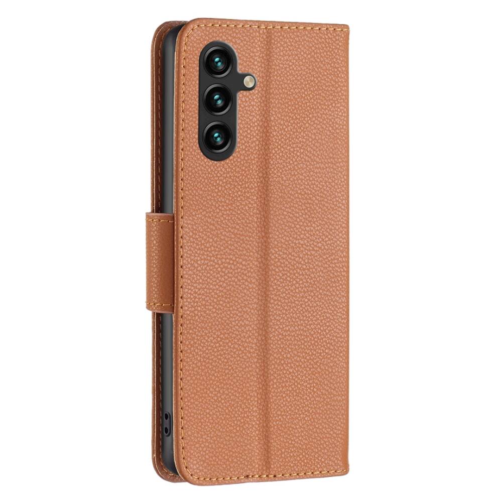 Samsung Galaxy A55 5G Case PU Leather Flip Wallet - Brown