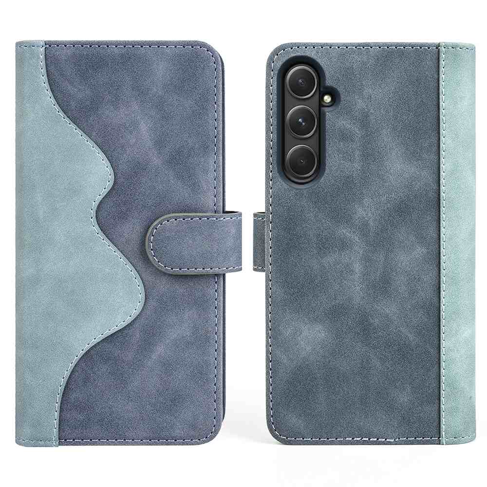 Samsung Galaxy A55 5G Case PU Leather Wallet - Blue