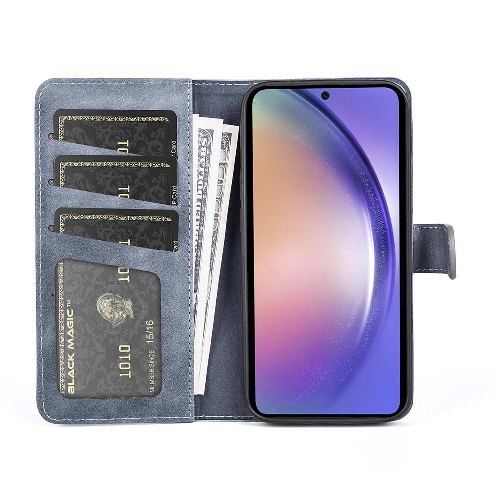 Samsung Galaxy A55 5G Case PU Leather Wallet - Blue