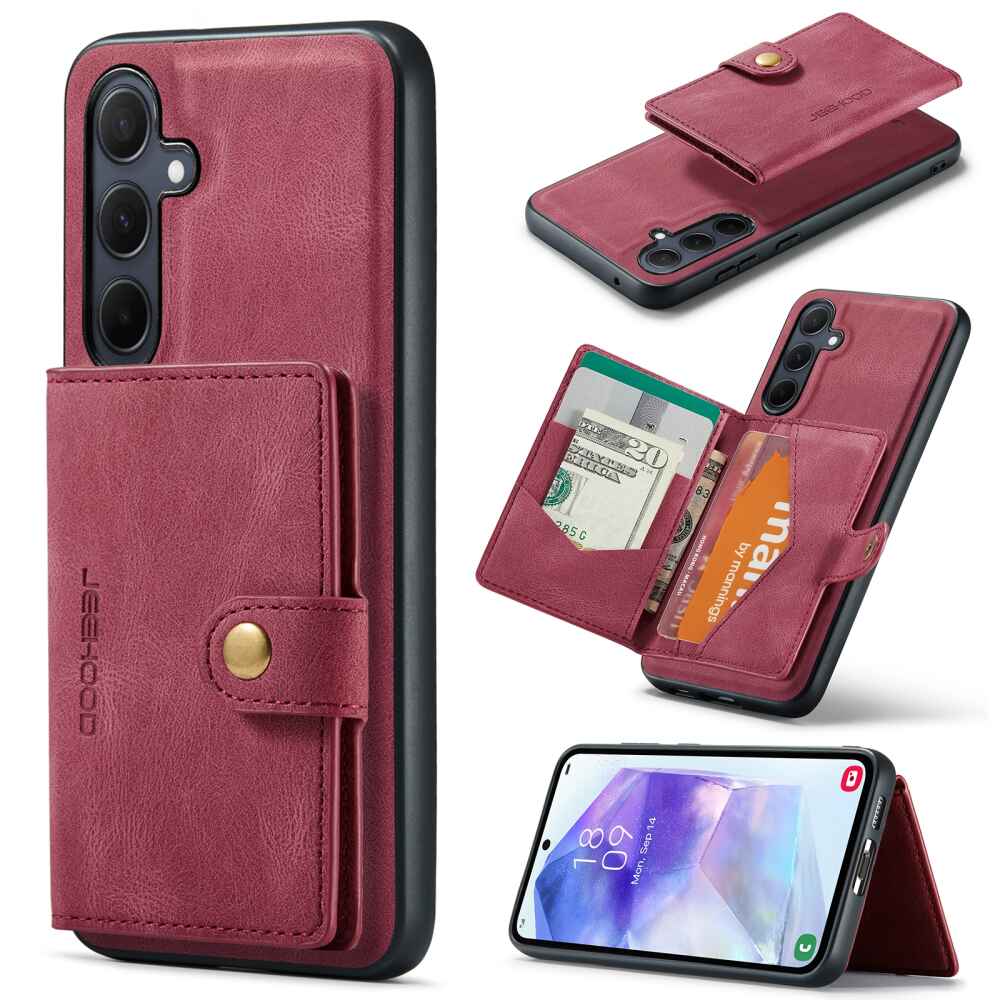Samsung Galaxy A55 5G Case Retro Magnetic Detachable - Red