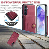Samsung Galaxy A55 5G Case Retro Magnetic Detachable - Red
