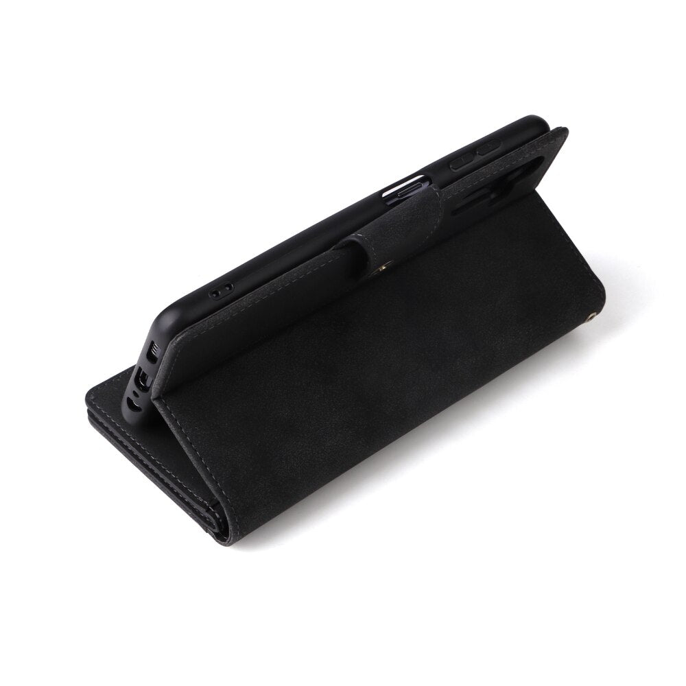 Samsung Galaxy A55 5G Case Rivet Buckle 9 Cards - Black