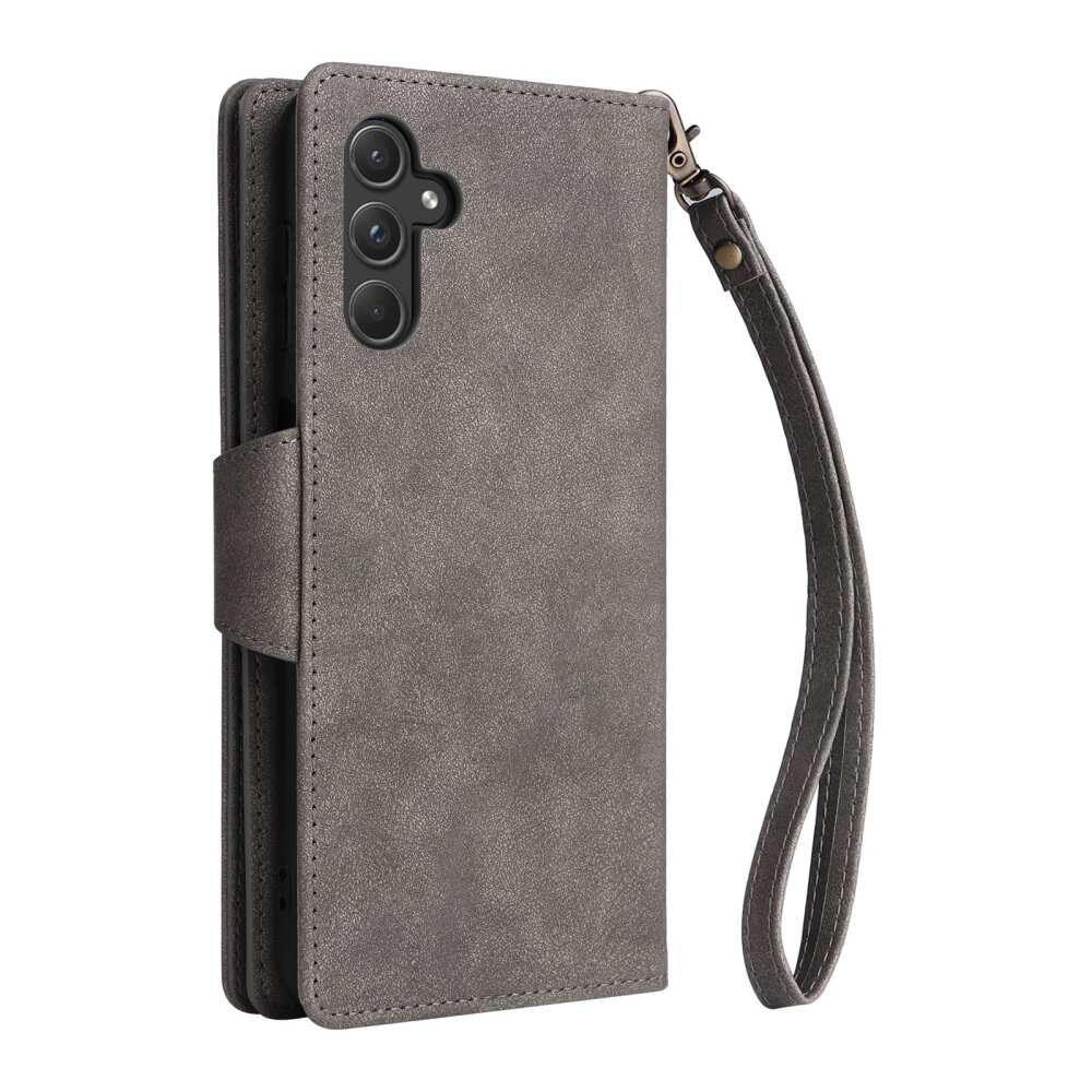 Samsung Galaxy A55 5G Case Rivet Buckle 9 Cards - Grey
